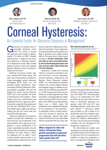 Corneal Hysteresis An Essential Factor for Glaucoma Diagnosis and Management